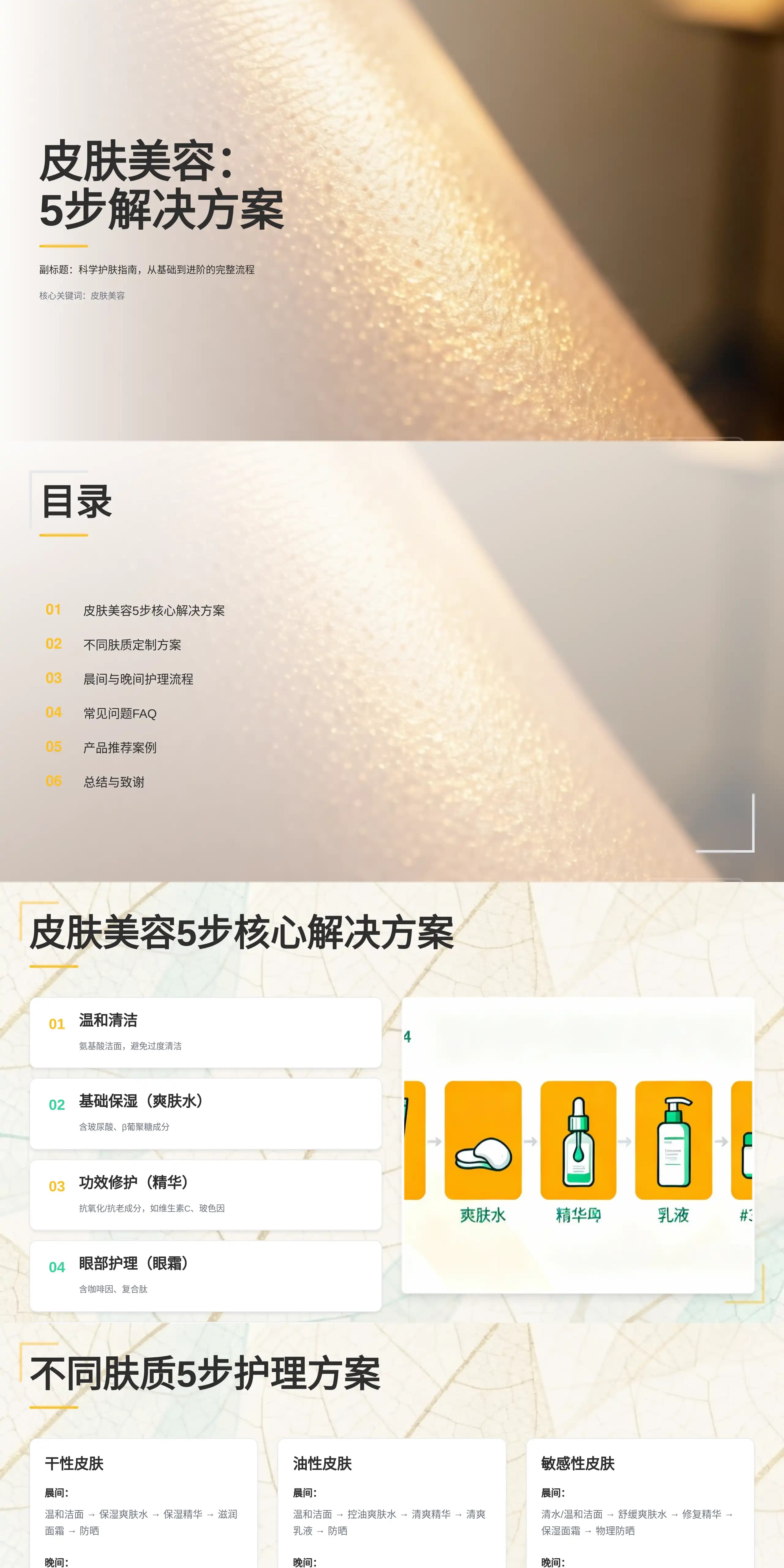 皮肤美容：5步解决方案