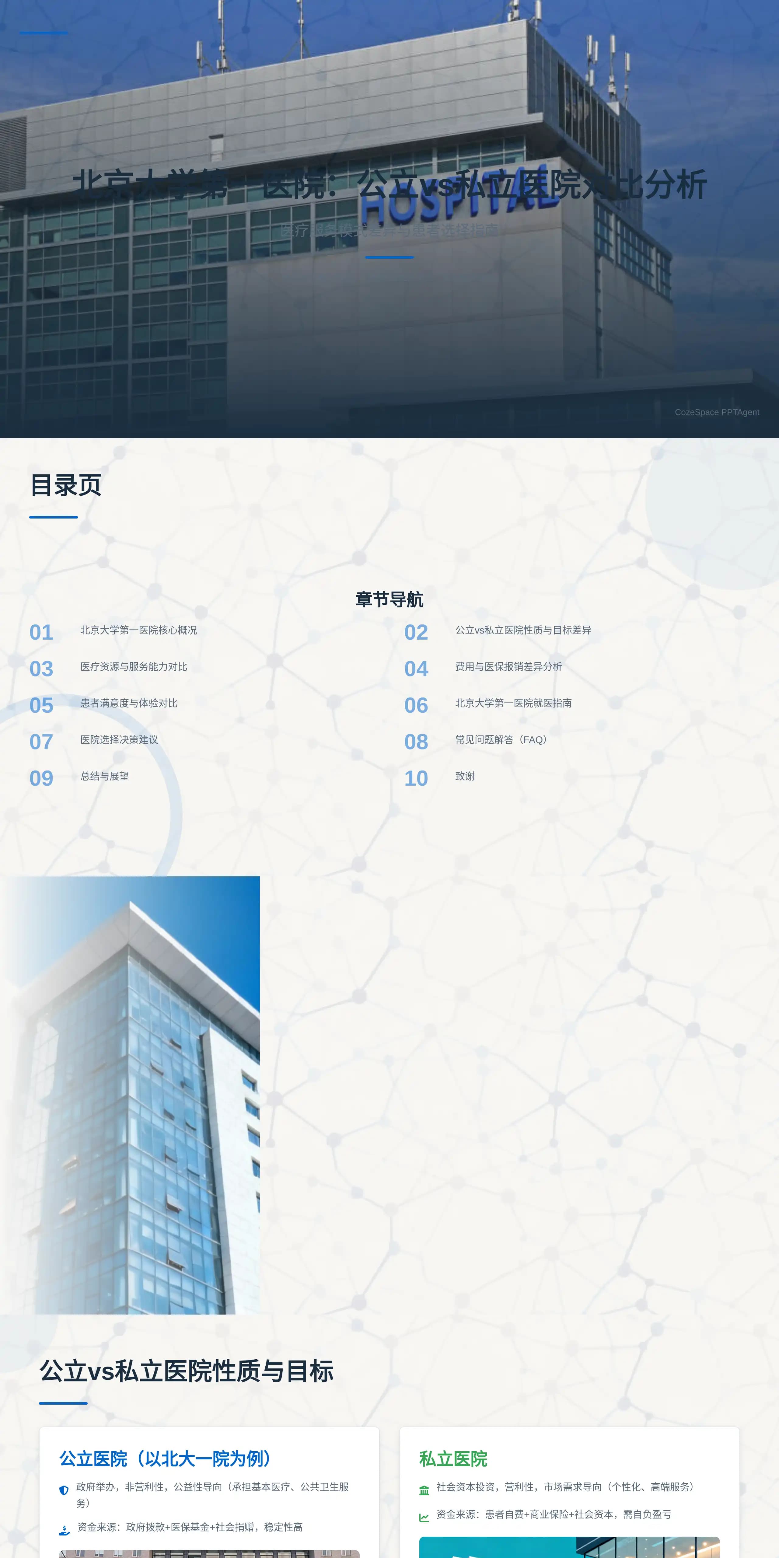 北京大学第一医院：公立vs私立医院对比分析